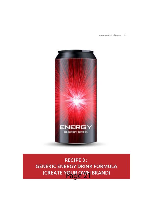 TECHNICAL FORMULA & INGREDIENTS ON HOW TO MAKE SPORT ENERGY BOOSTER