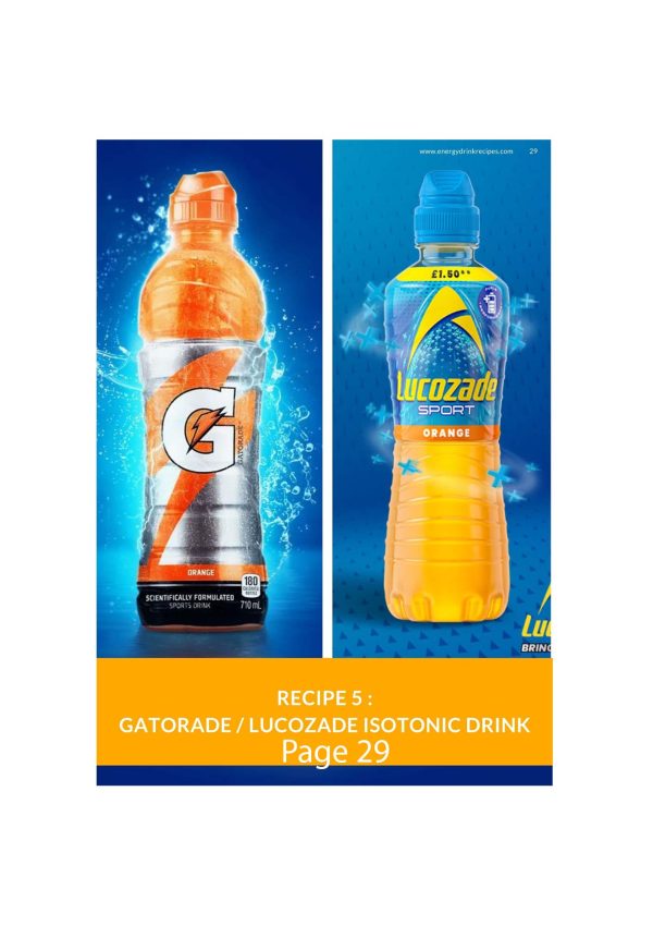 TECHNICAL FORMULA & INGREDIENTS ON HOW TO MAKE SPORT ENERGY BOOSTER